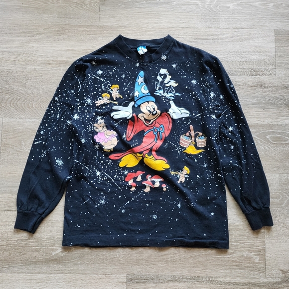 RARE 90s Disney Fantasia 50th Anniversary AOP Long Sleeve...